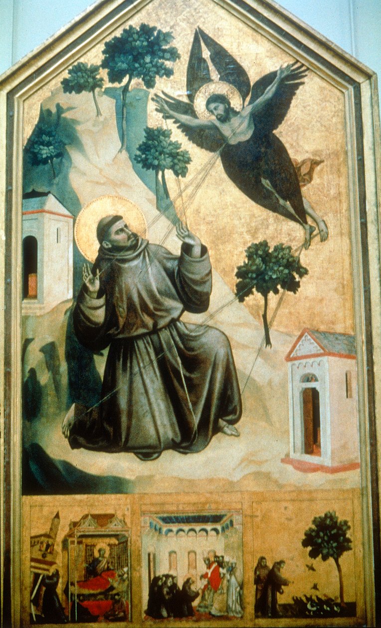 Stigmatisatie van Sint Franciscus, 1300 door Giotto