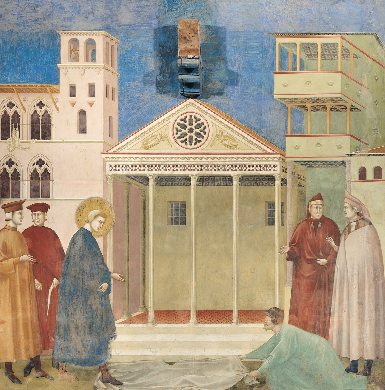 St. Franciscus geëerd door een eenvoudige man, 1297-99 door Giotto di Bondone
