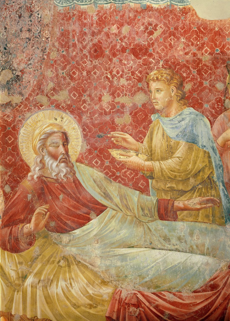 Isaak wijst Esau af, detail van Isaak en Esau, c.1288 (detail) door Giotto di Bondone