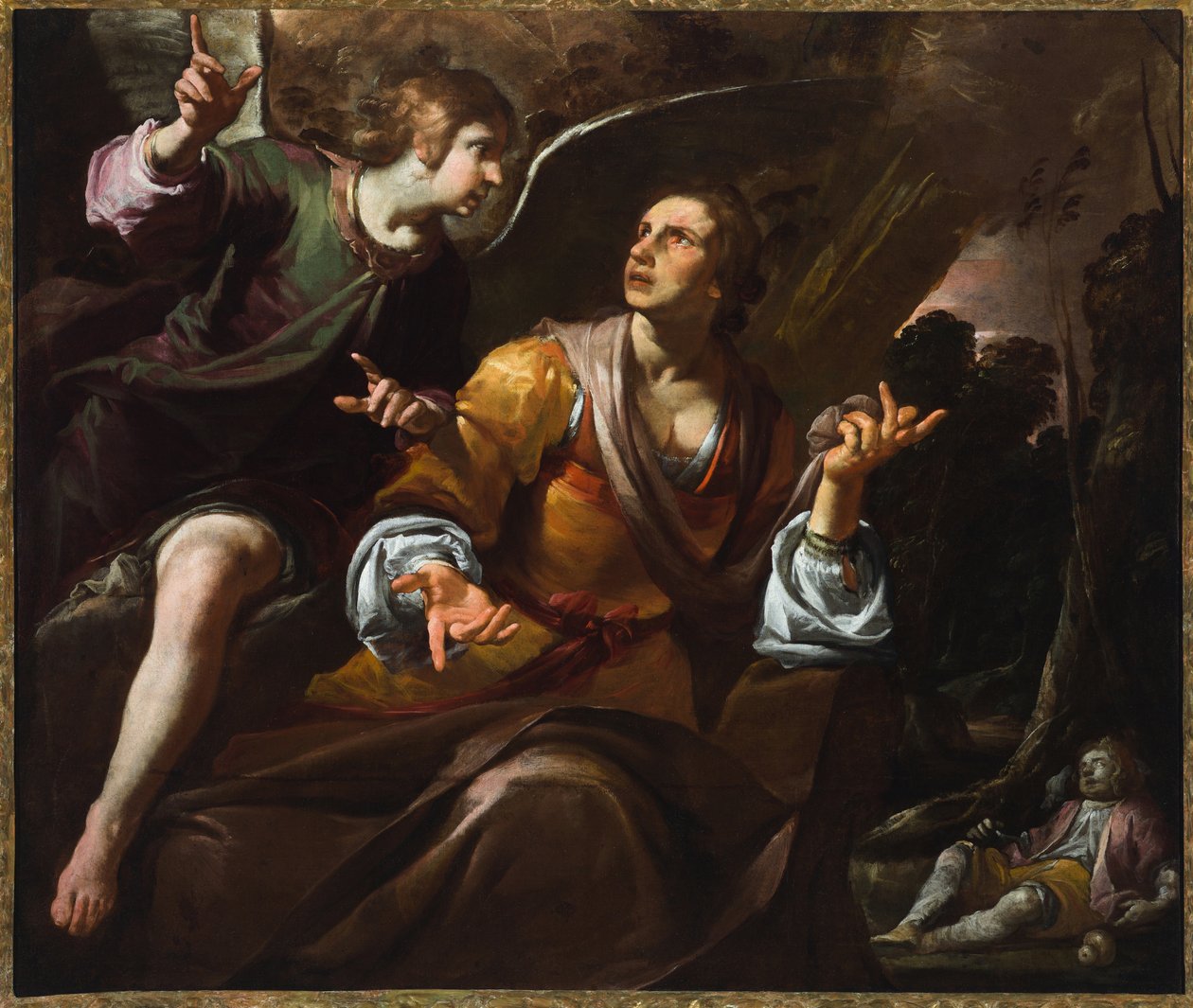 Hagar en de engel door Giovacchino Assereto