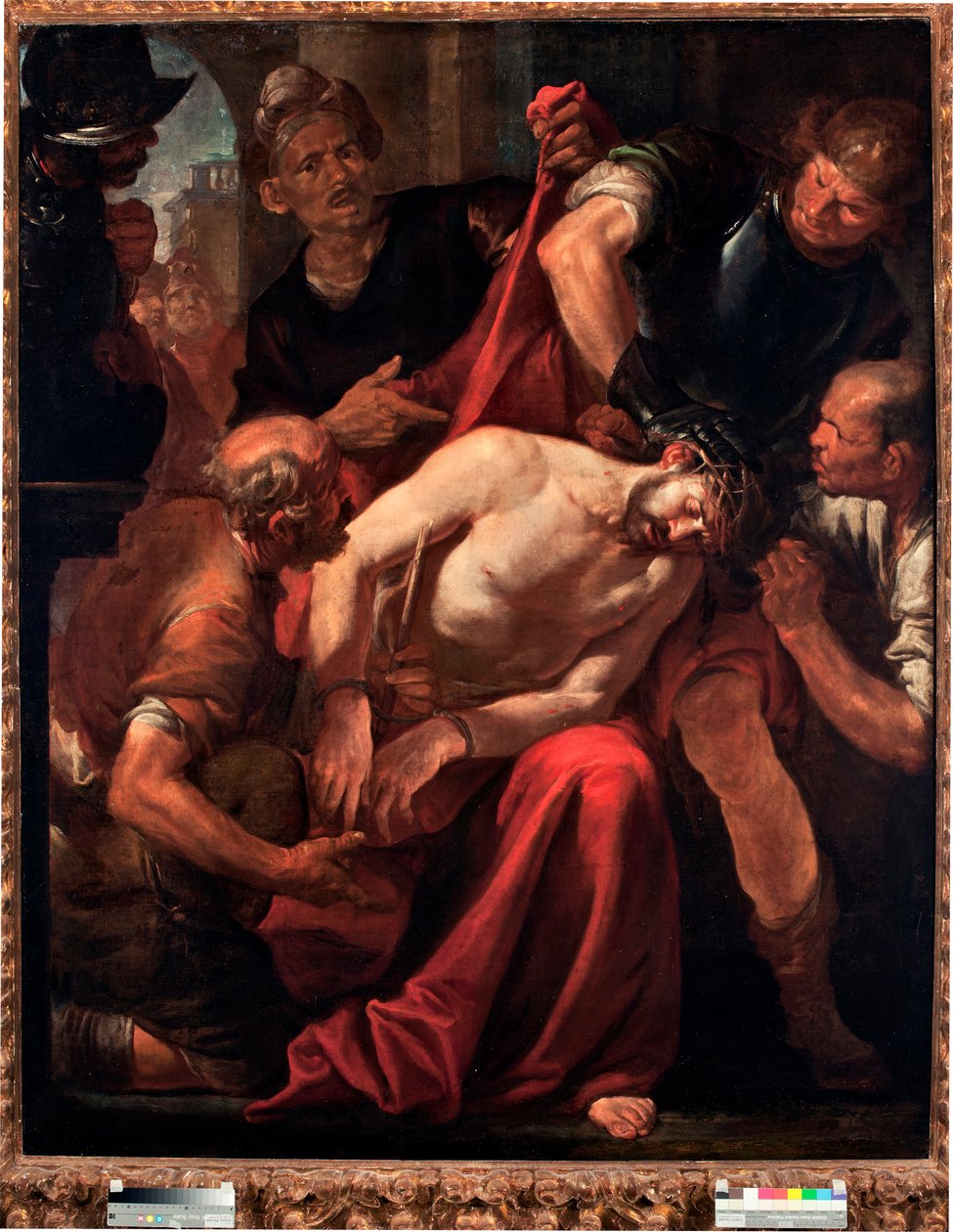 De Bespotting van Christus (Jezus bespot door de soldaten) door Giovacchino Assereto