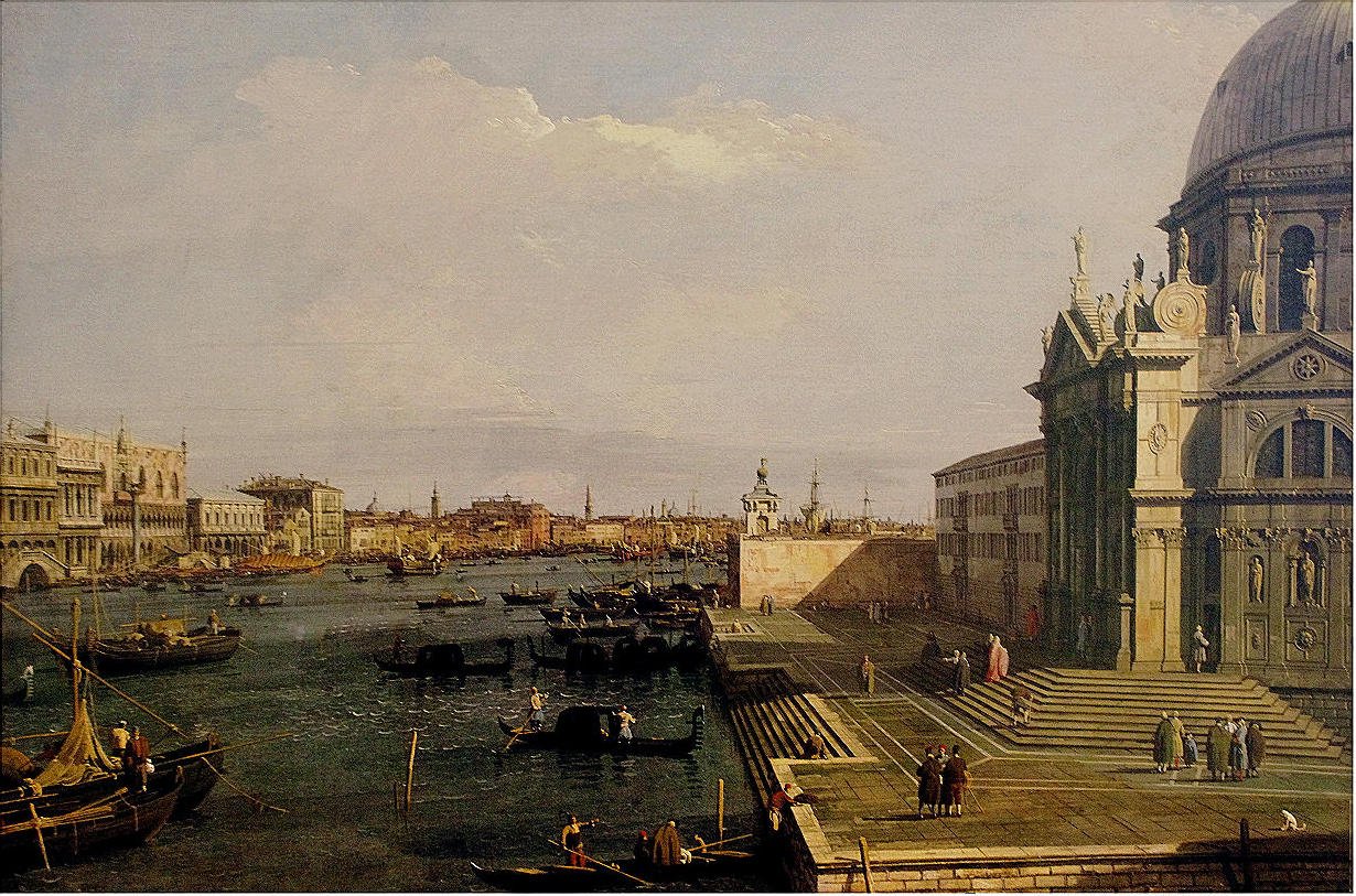 Het Canal Grande bij de Salute Kerk door Giovanni Antonio Canal