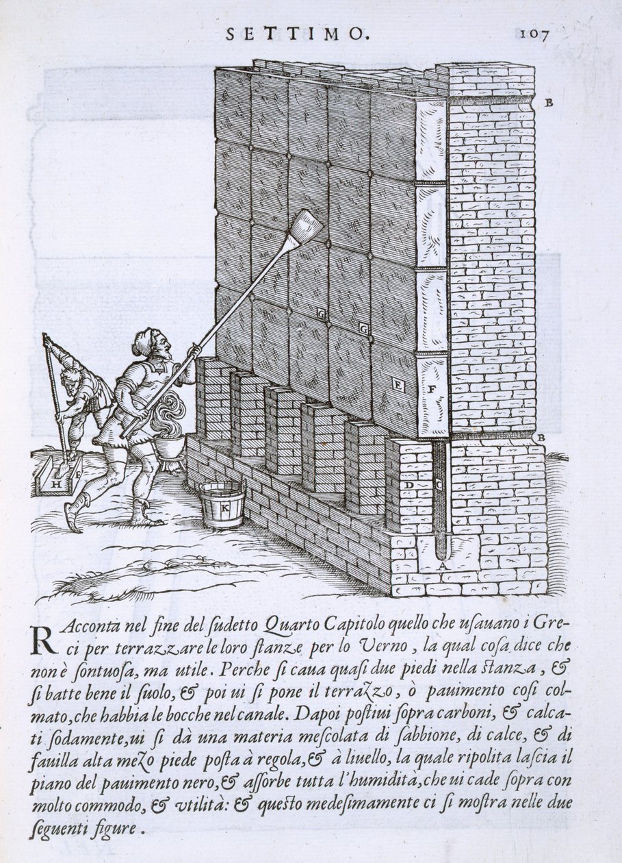 Aanbrengen van een beschermende coating op een muur, uit 