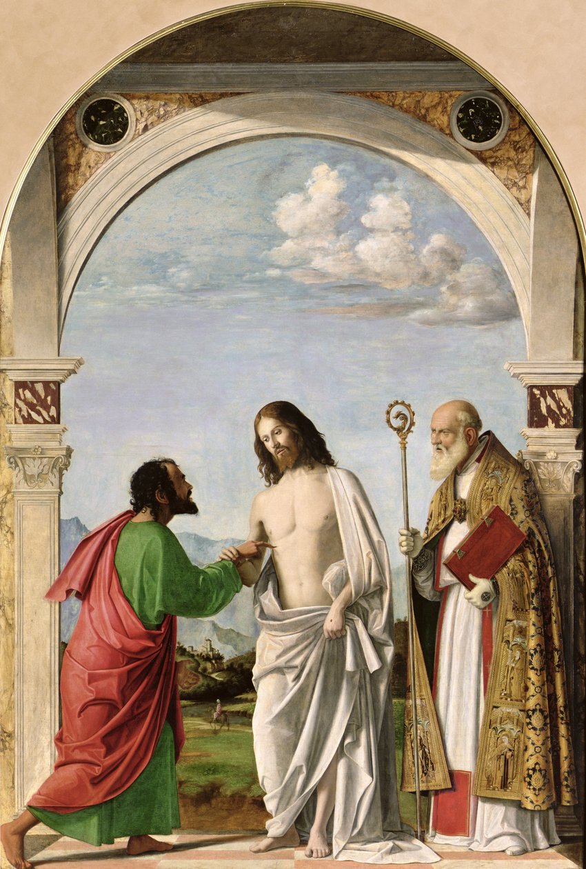 Ongelovige Thomas met St. Magnus, c.1504-05 door Giovanni Battista Cima da Conegliano