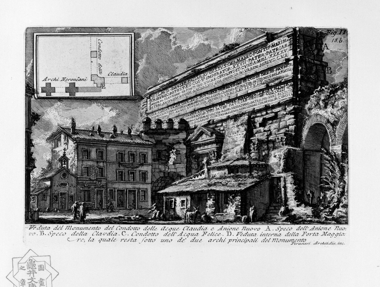 Aqua Claudia door Giovanni Battista Piranesi