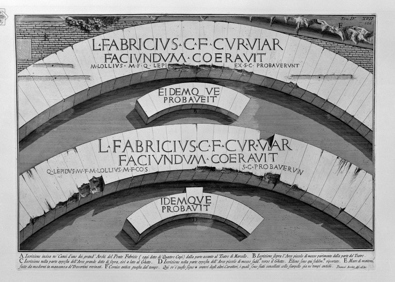 Ponte Fabricio door Giovanni Battista Piranesi