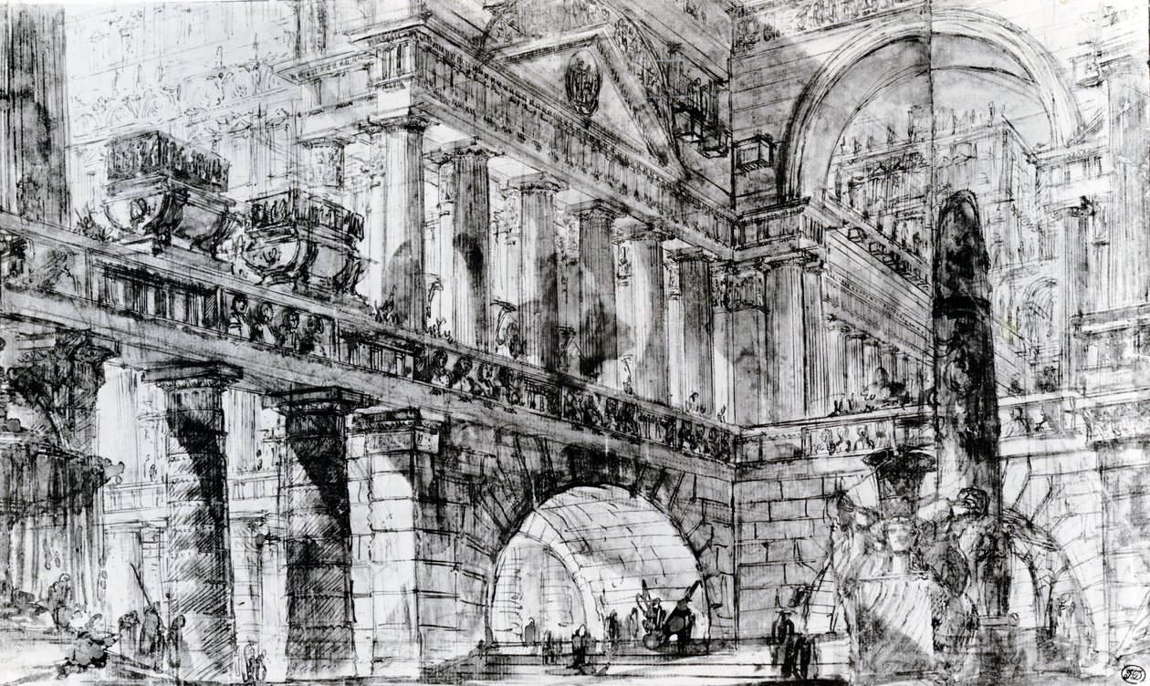 Tempelbinnenplaats door Giovanni Battista Piranesi