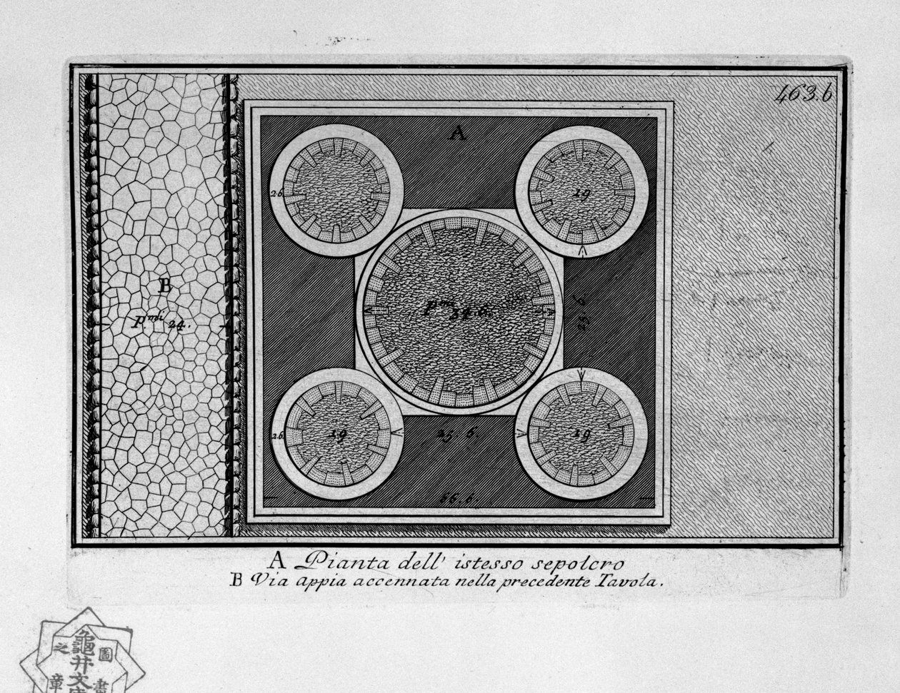 Via Appia, graf in Albano Laziale door Giovanni Battista Piranesi