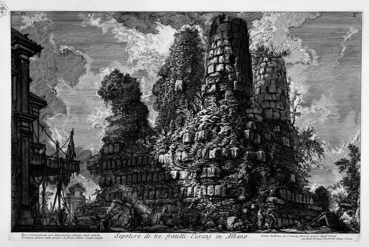 Via Appia, graf in Albano Laziale door Giovanni Battista Piranesi