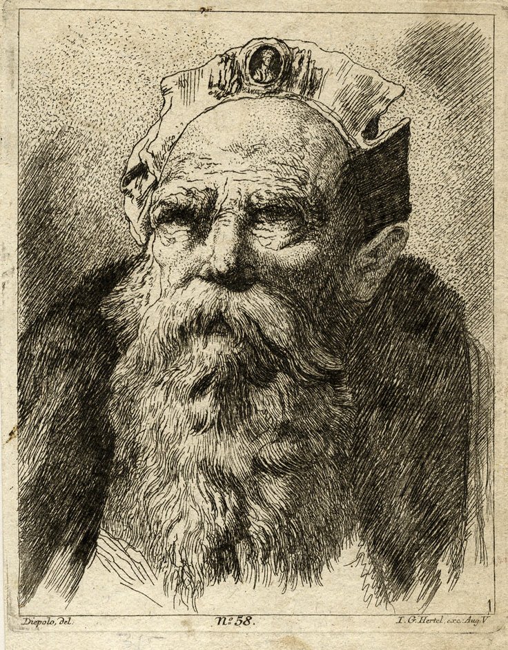 Portret van een oude man door Giovanni Battista Tiepolo