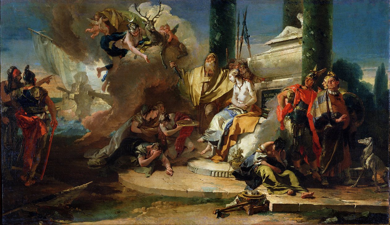 Het offer van Iphigenia door Giovanni Battista Tiepolo
