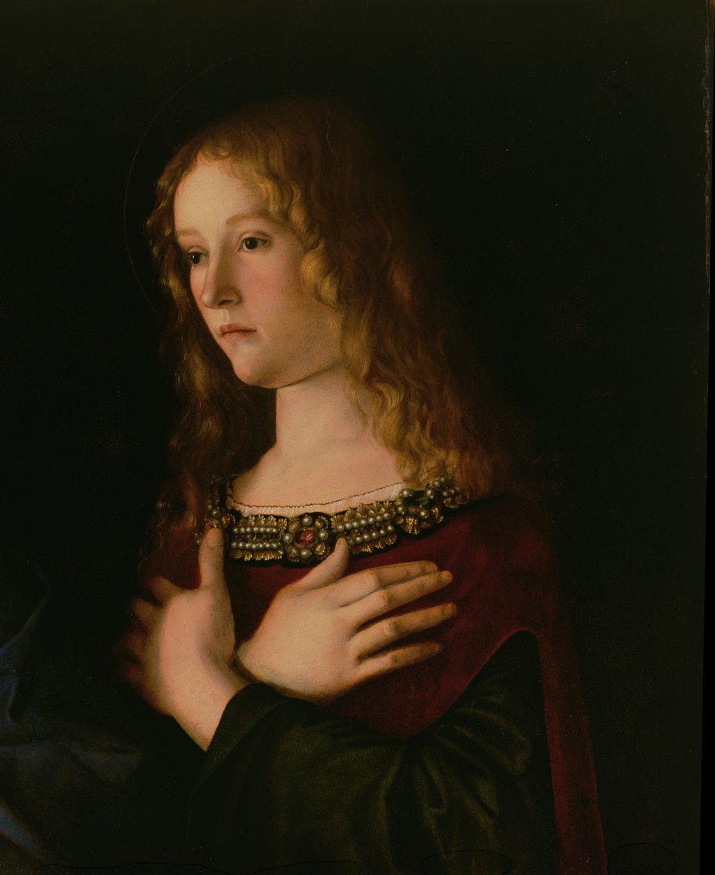 Maria Magdalena (detail) door Giovanni Bellini