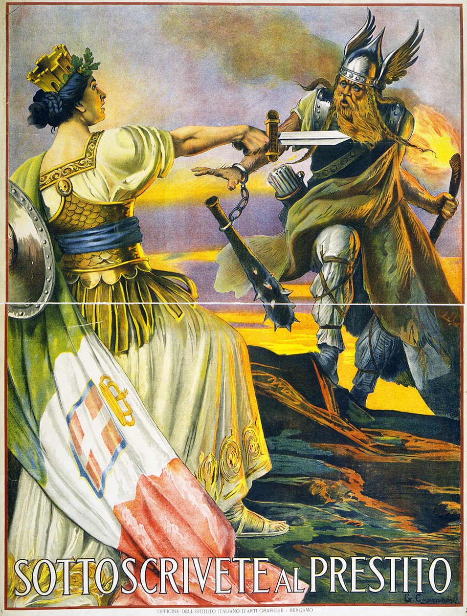 Abonneer op de Lening, 1917 door Giovanni Capranesi