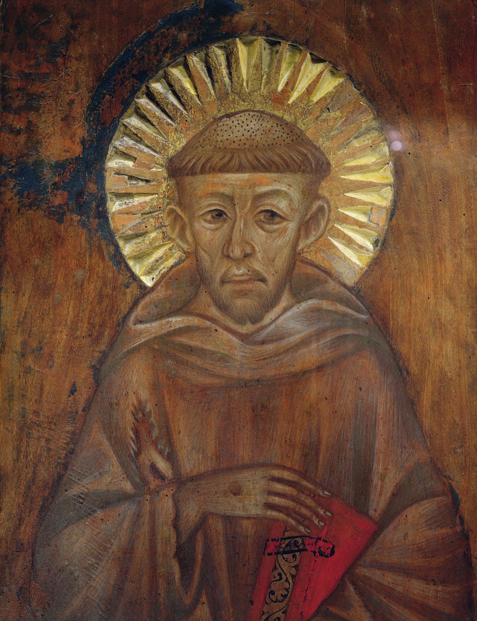 Portret van St. Franciscus (detail) door Giovanni Cimabue
