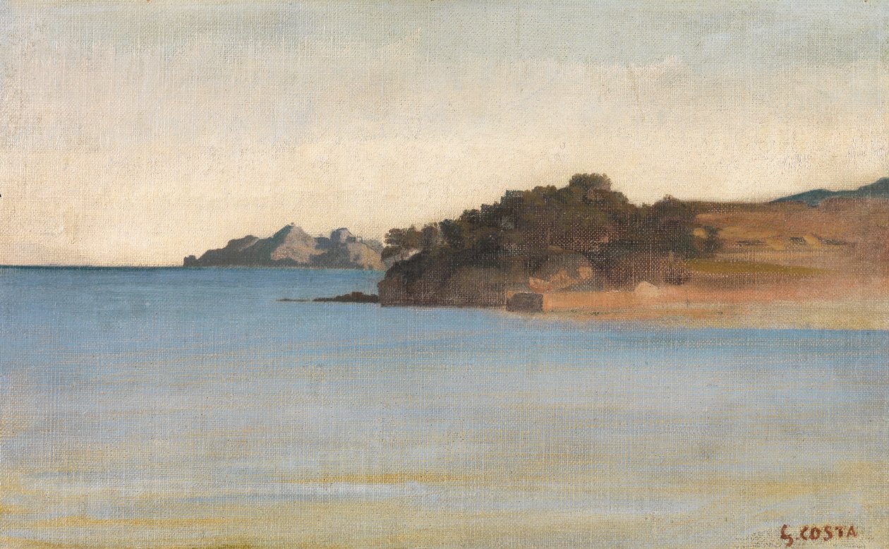 Portofino, ca. 1858 door Giovanni Costa