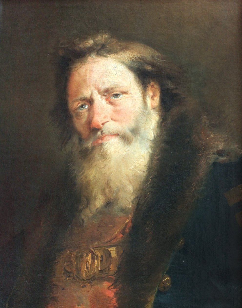 Hoofd van een oude man door Giovanni Domenico Tiepolo