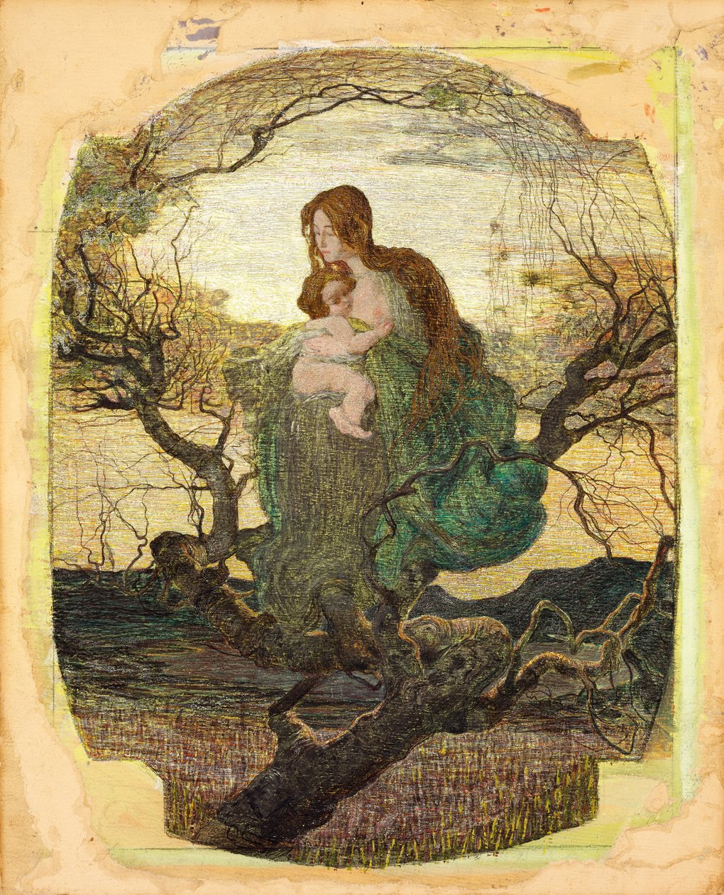 De engel van het leven door Giovanni Segantini