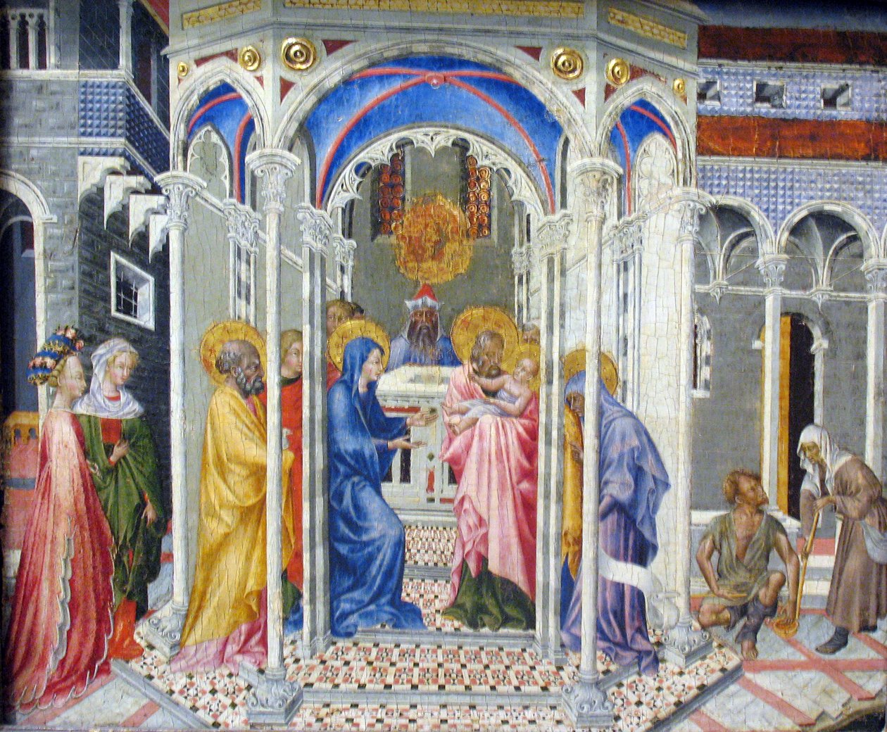 De presentatie van Christus in de tempel door Giovanni di Paolo