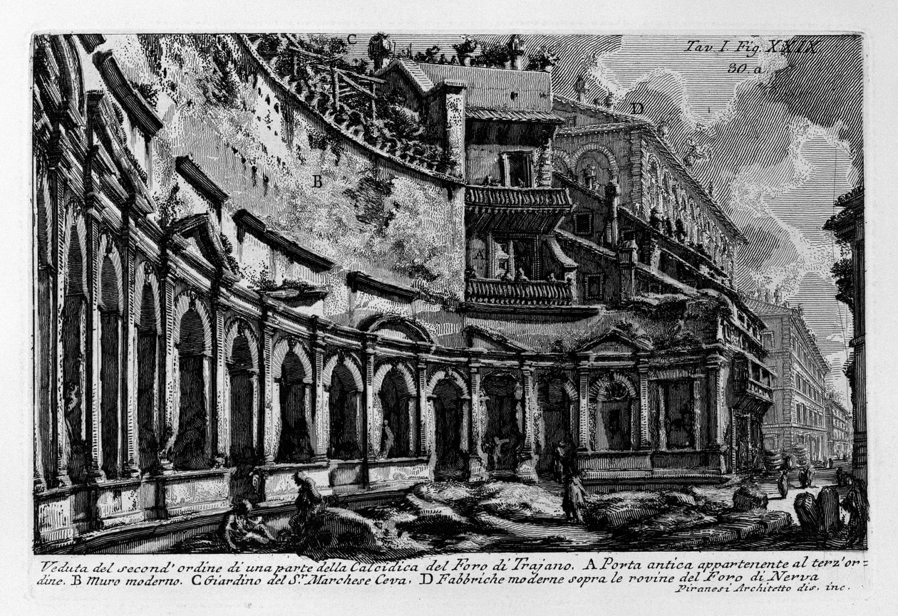 Trajanusmarkt door Giovanni Battista Piranesi