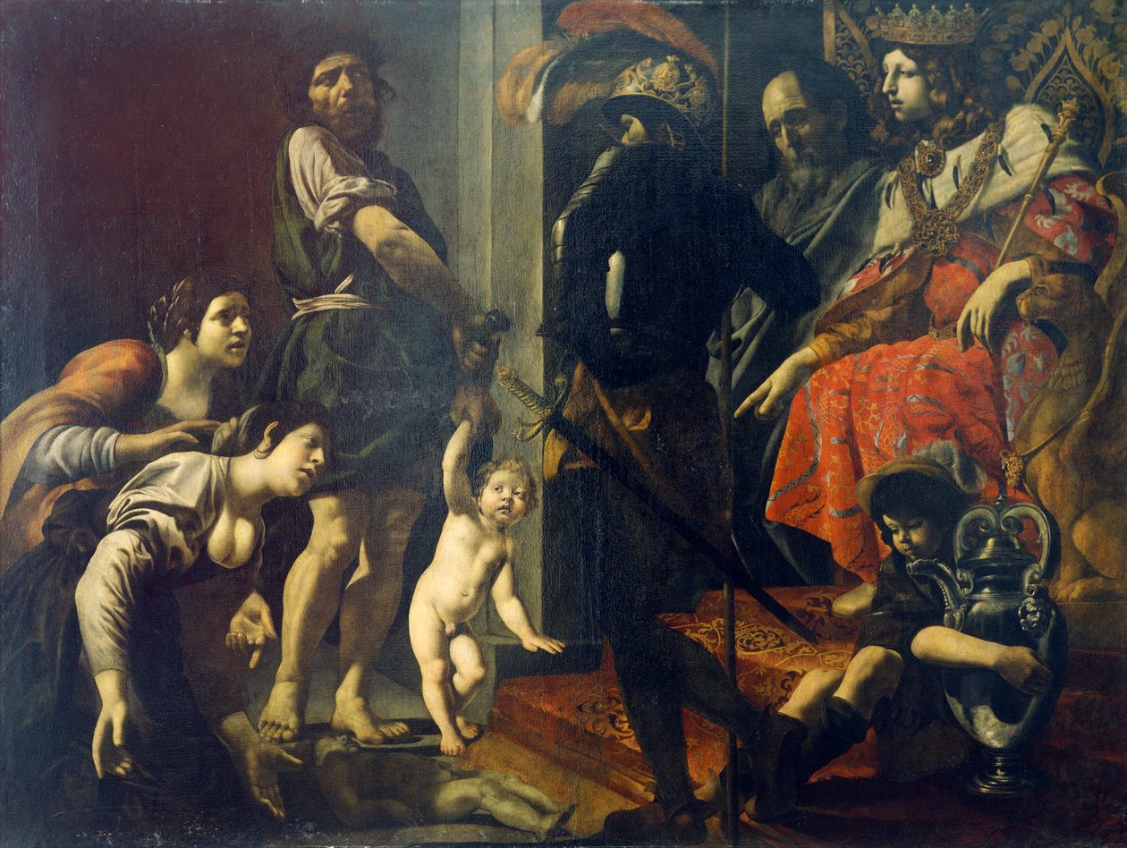 Oordeel van Salomo door Giovanni Battista Caracciolo