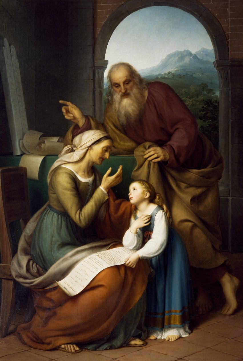 Opvoeding van de Maagd door Giovanni Carnovali
