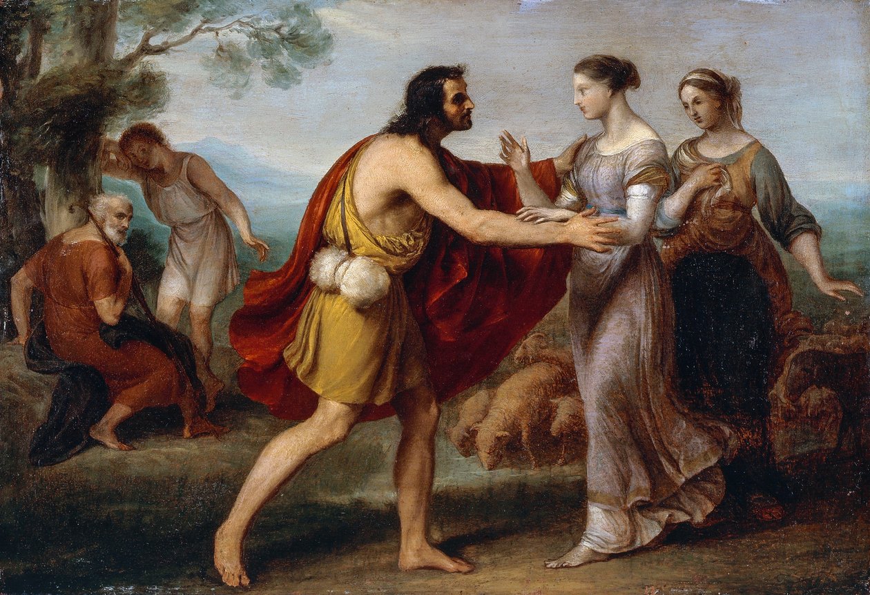 Ontmoeting tussen Jacob en Rachel door Giovanni Carnovali