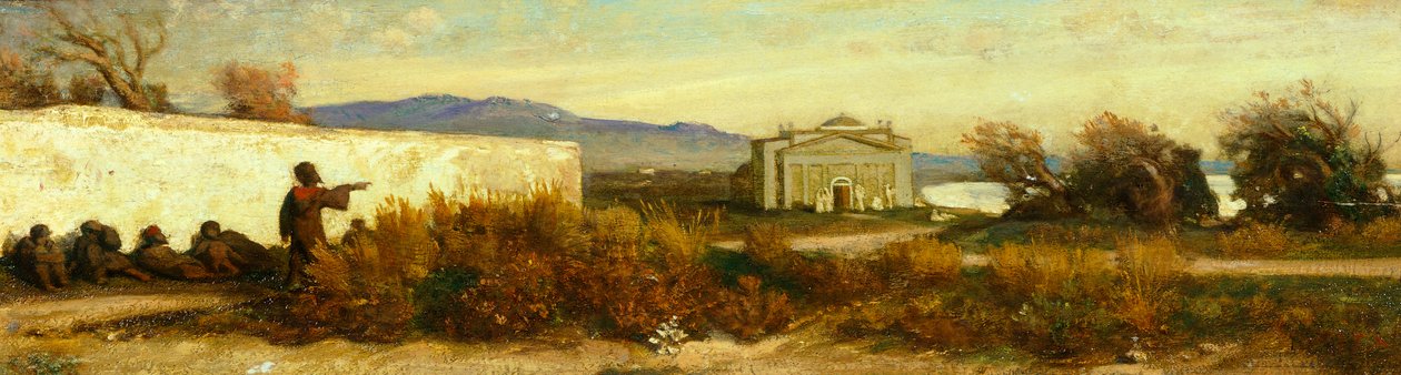 Turken bij een tempel, door Giovanni, bekend als Nino Costa door Giovanni Costa