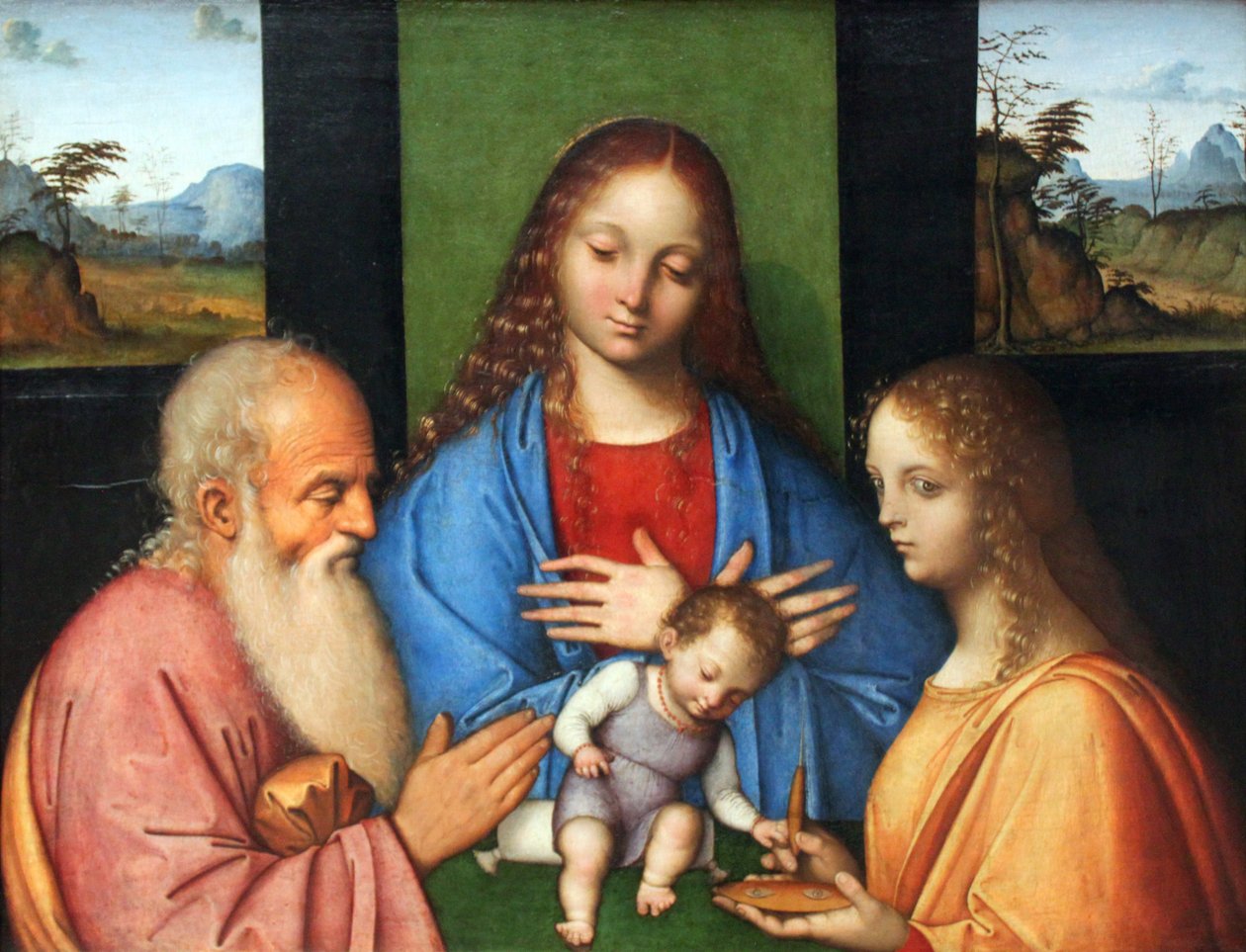 Maagd en kind















 met St. Joseph en Lucia door Giovanni Agostino da Lodi