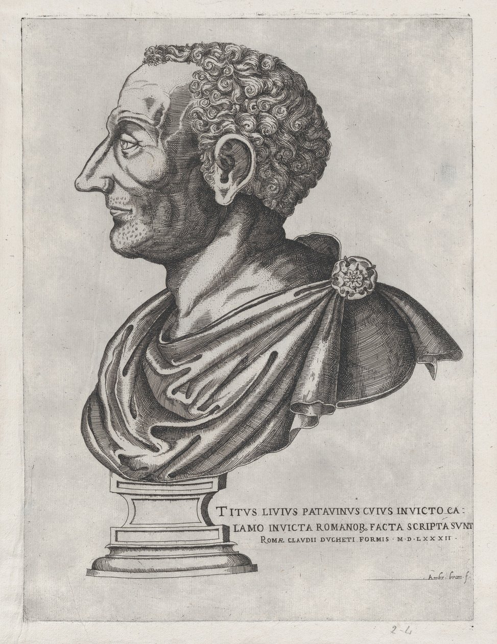 Speculum Romanae Magnificentiae: Buste van Livy door Giovanni Ambrogio Brambilla