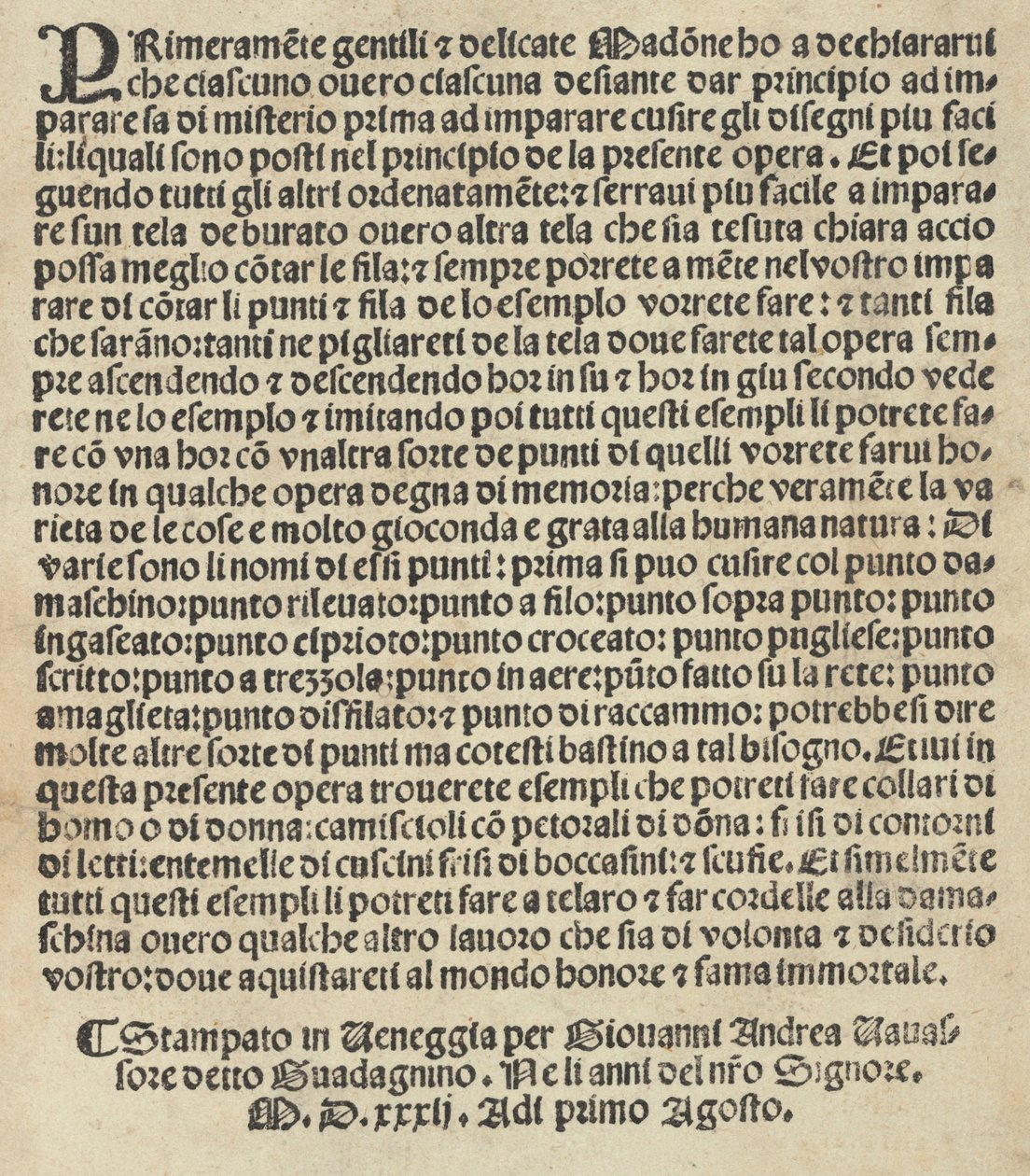 Esemplario di Lauori..., pagina 14 verso, 1 augustus 1532 door Giovanni Andrea Vavassore