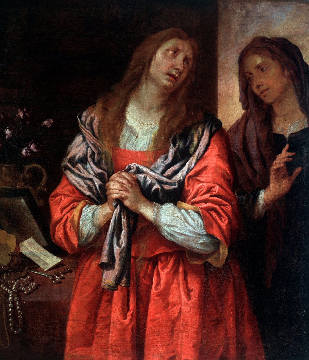 Maria en Martha door Giovanni Andrea di Ferrari