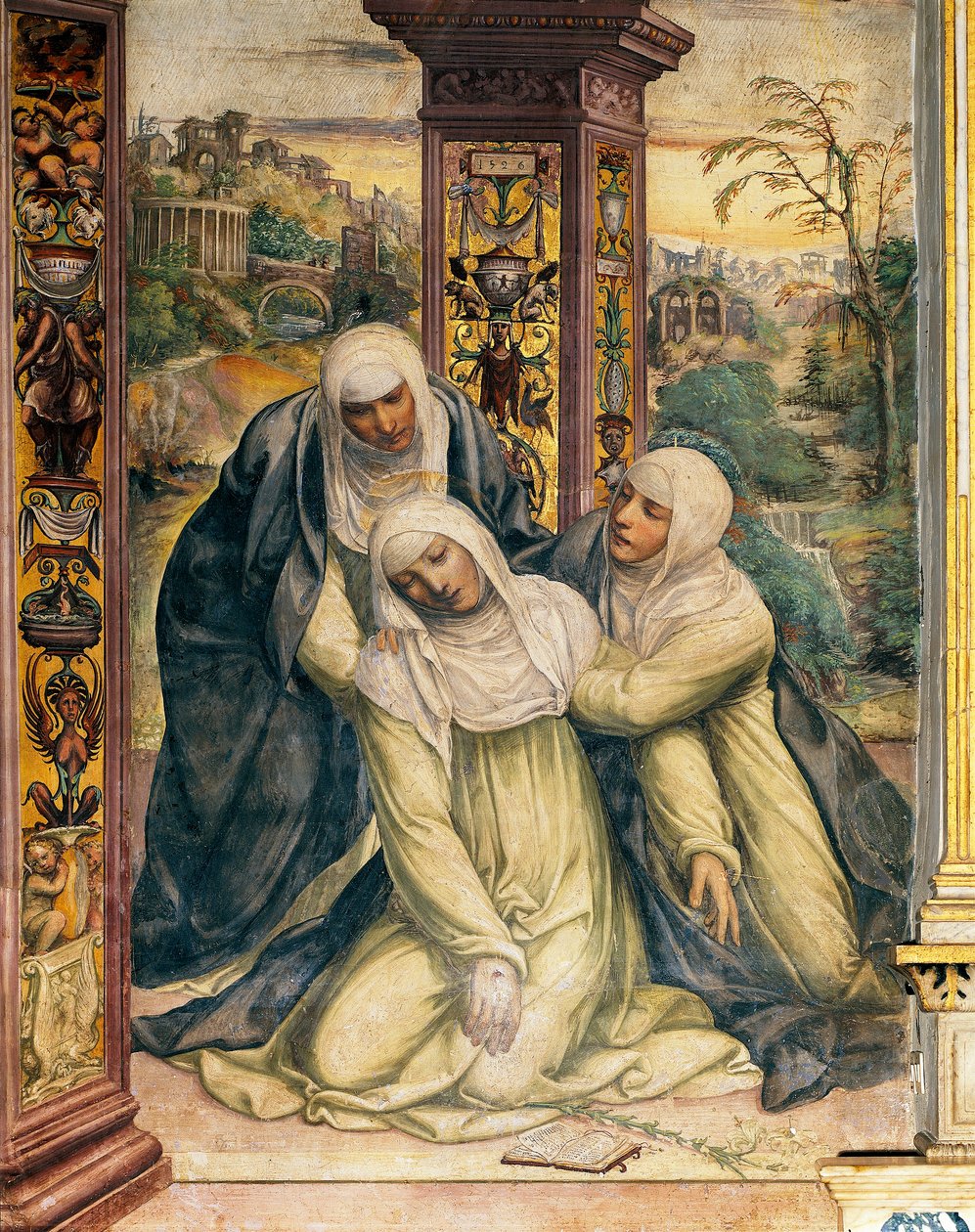 Extase van Sint Catharina van Siena (detail) door Giovanni Antonio Bazzi Sodoma