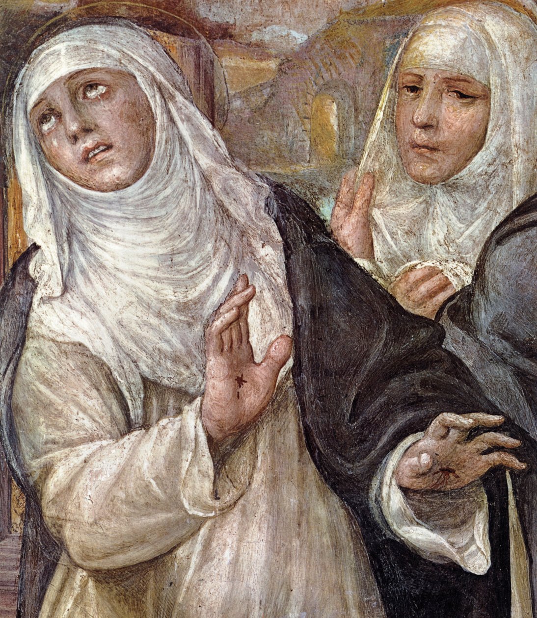 De extase van Sint-Catharina (detail) door Giovanni Antonio Bazzi Sodoma