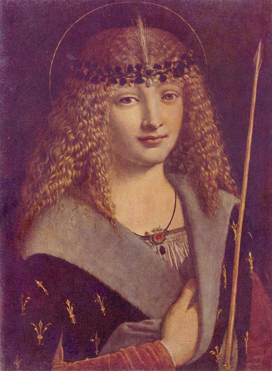 Portret van een jongen als heilige Sebastiaan door Giovanni Antonio Boltraffio