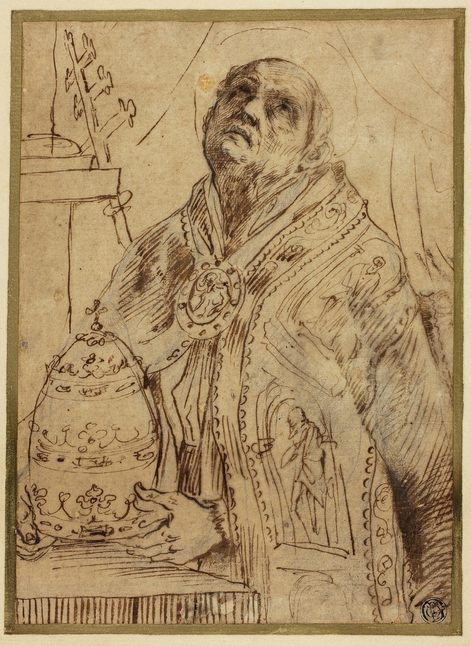 Pauselijke heilige door Giovanni Antonio Burrini