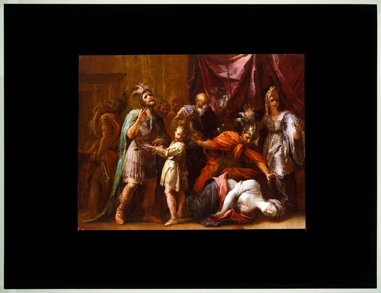 De dood van Lucretia door Giovanni Antonio Burrini or Burino