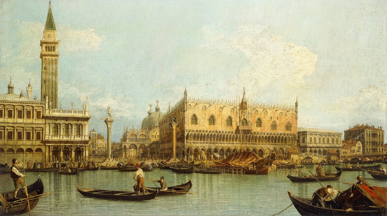 De Molo, Venetië, vanaf het Bacino di S. Marco door Giovanni Antonio Canal