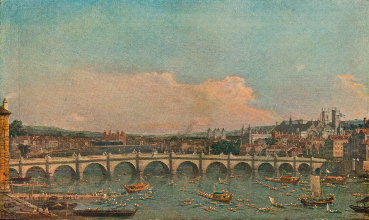 Westminster Bridge, ca. 1746 door Giovanni Antonio Canal