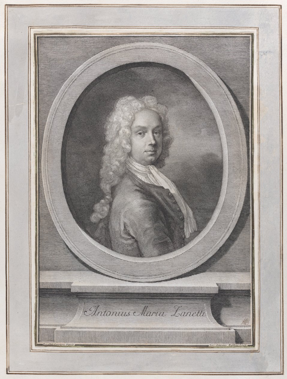 Portret van Anton Maria Zanetti de Oudere. door Giovanni Antonio Faldoni