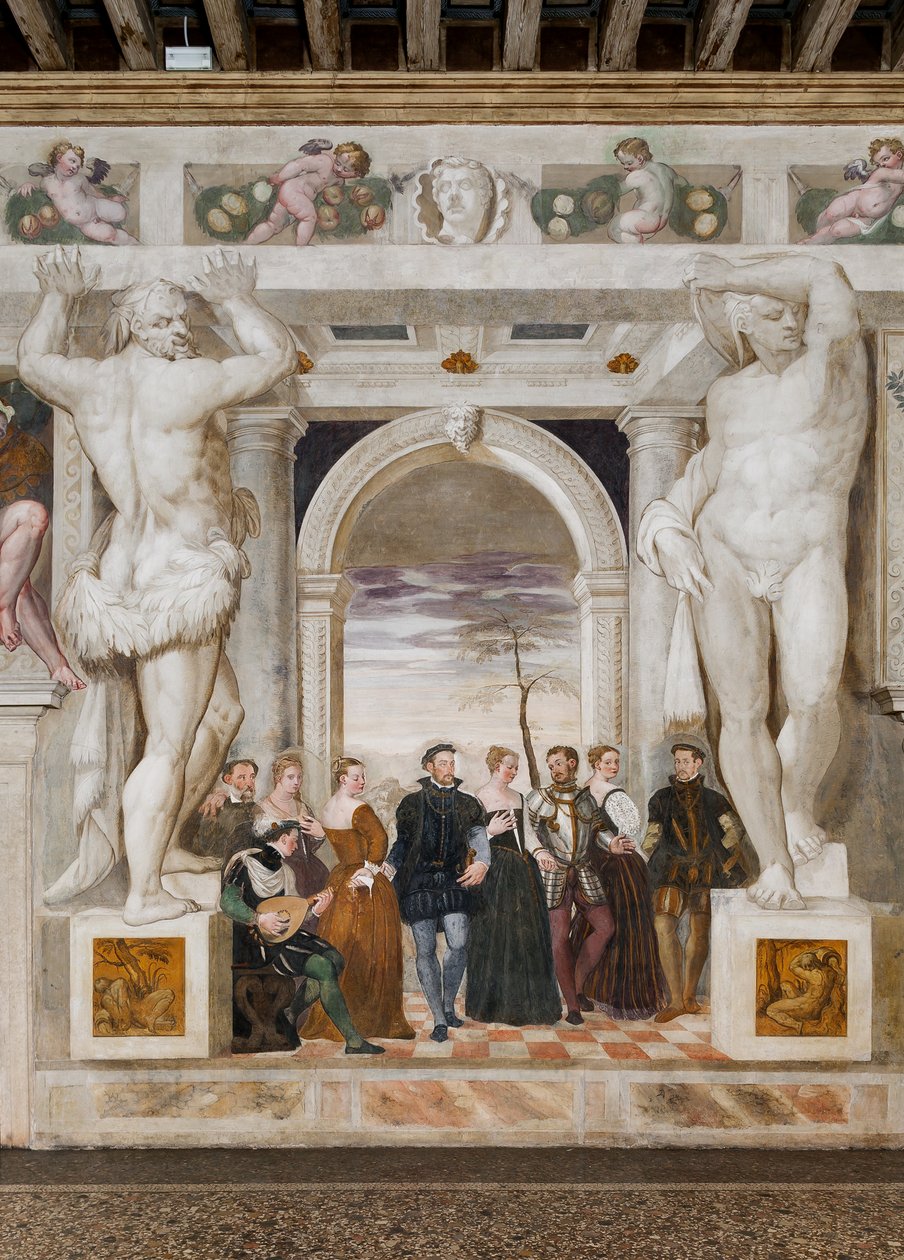 Uitnodiging tot de Dans, Grote Zaal, c.1570 door Giovanni Antonio Fasolo