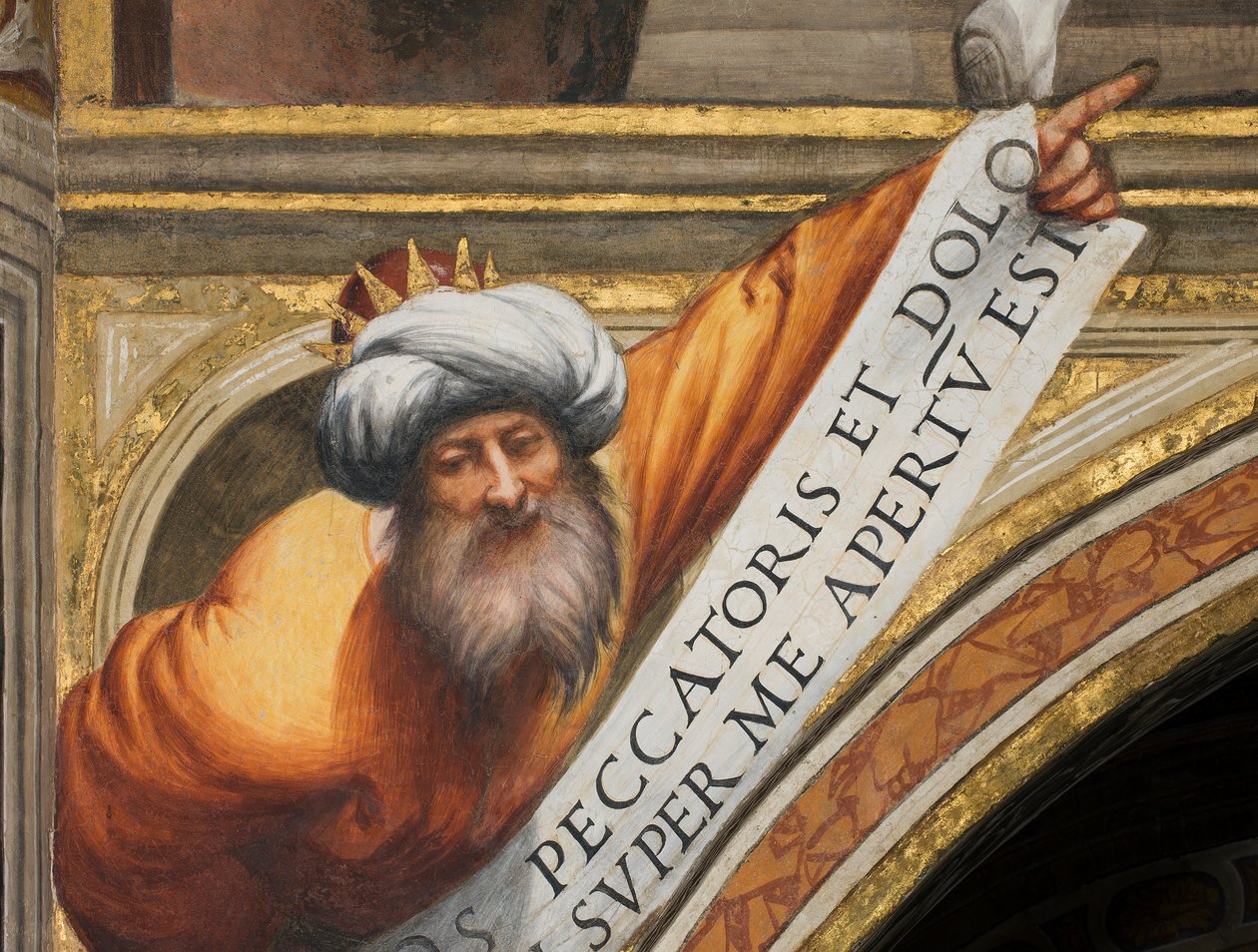 Centrale Beuk, Derde Zuidelijke Span, IL Pordenone 1520, Buste met Profeet door Giovanni Antonio Pordenone