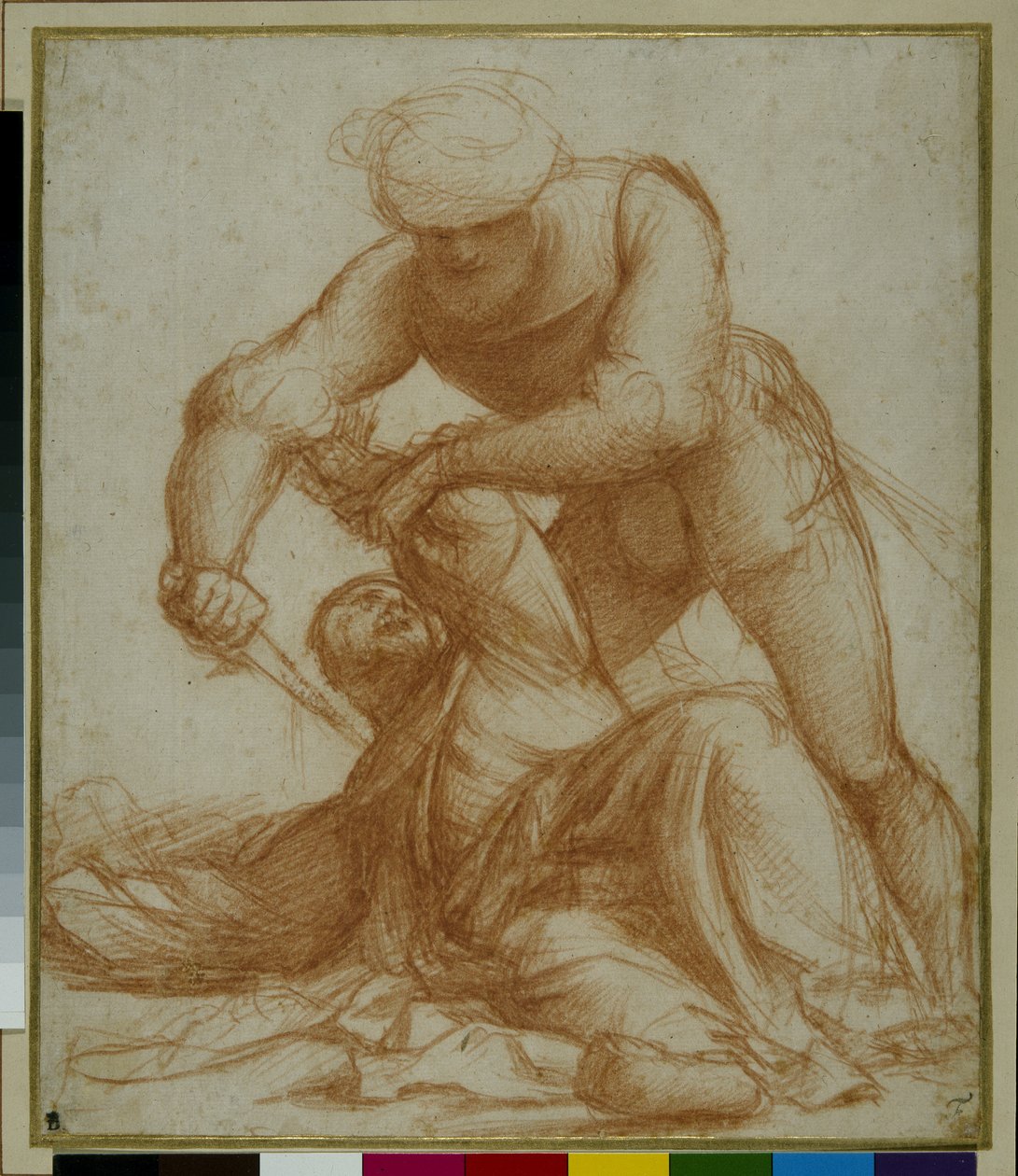 Studie van het martelaarschap van St. Peter Martyr door Giovanni Antonio Pordenone