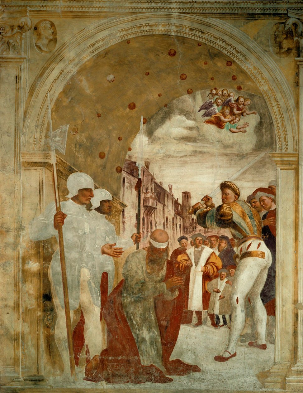 De onthoofding van Sint Paulus ... door Giovanni Antonio Pordenone