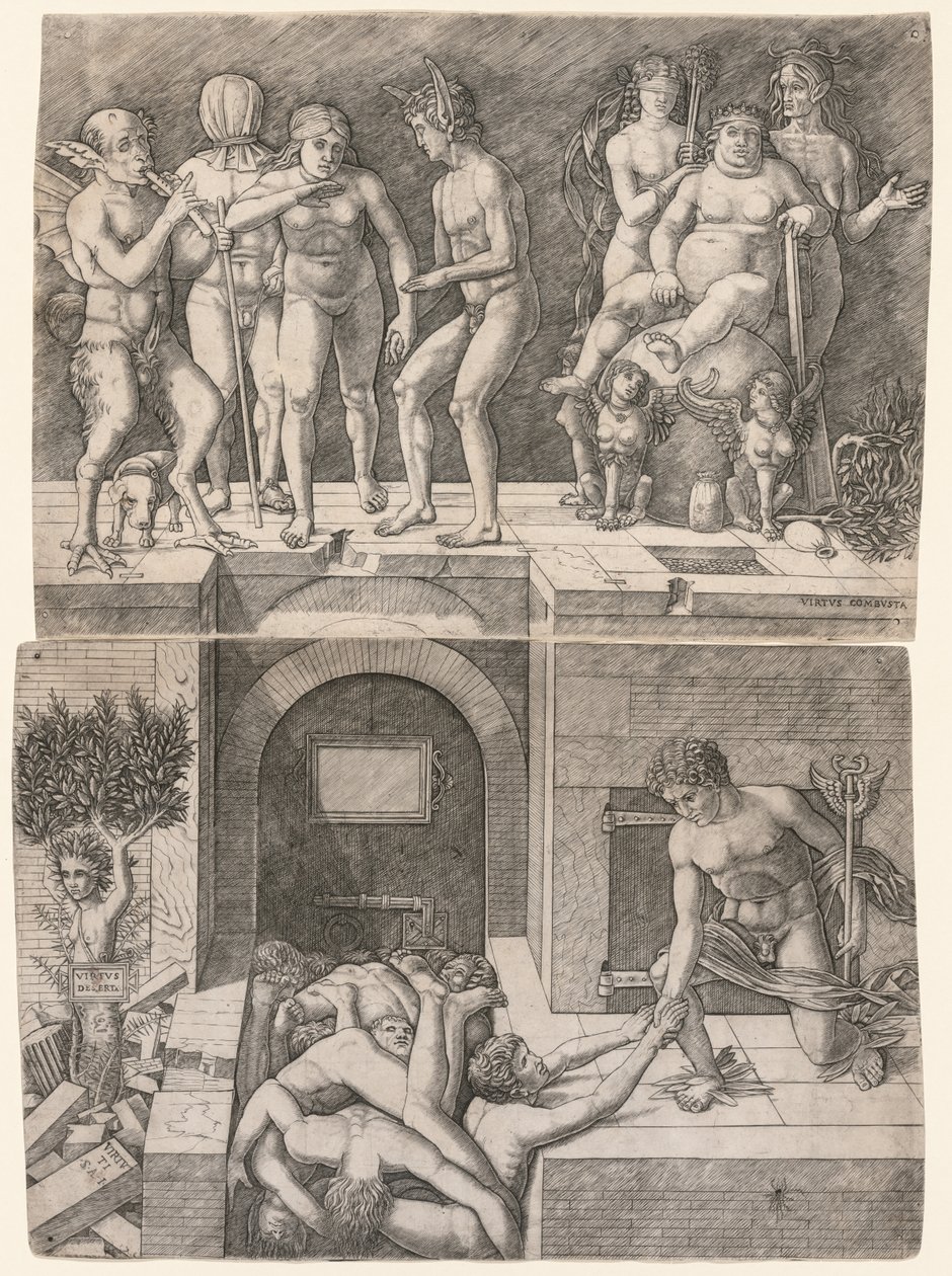 Allegorie van de Val van de Onwetende Mensheid door Giovanni Antonio da Brescia
