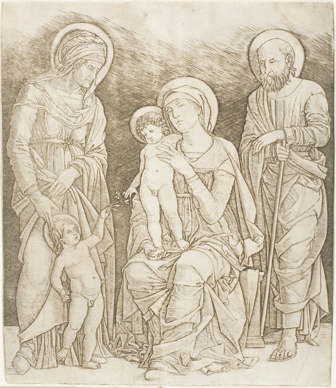 De Heilige Familie met de Jonge Sint Jan door Giovanni Antonio da Brescia