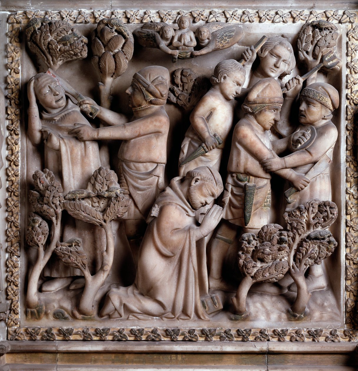 Voorstelling van de martelaar van Peter van Verona door Giovanni Balduccio