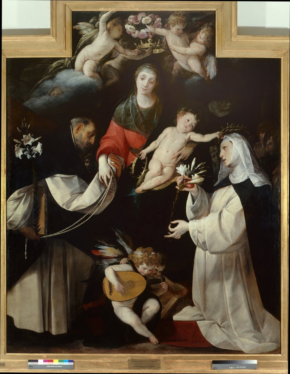 Madonna van de Rozenkrans door Giovanni Battista  Crespi