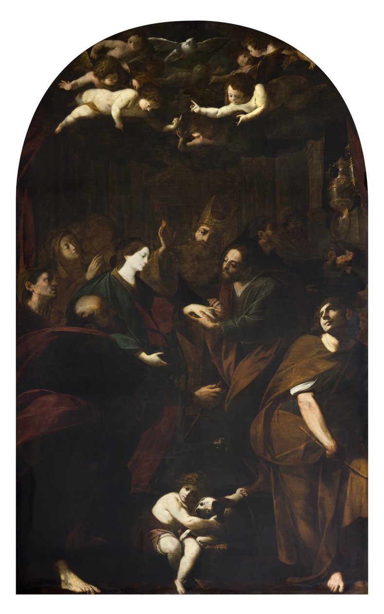 Het huwelijk van de Maagd door Giovanni Battista and Gherardini Melchiorre Crespi