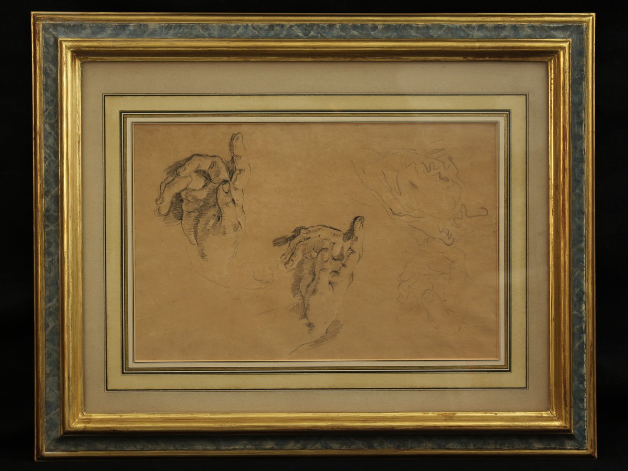 Studie van Handen door Giovanni-Battista Tiepolo