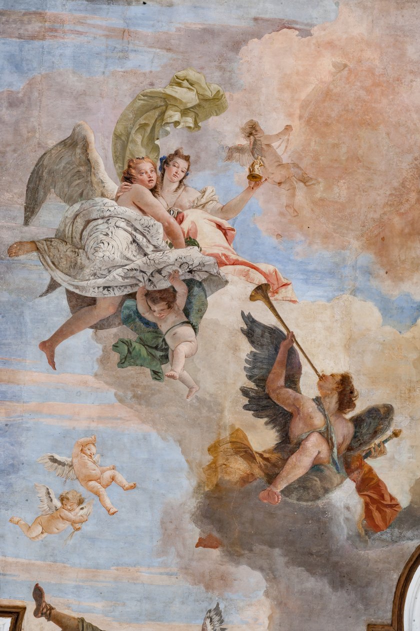 Het Licht van Intelligentie overwint de Duisternis van Onwetendheid (detail) door Giovanni Battista Tiepolo